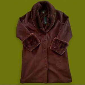 Brown Faux Fur Plus Size Penny Lane Coat